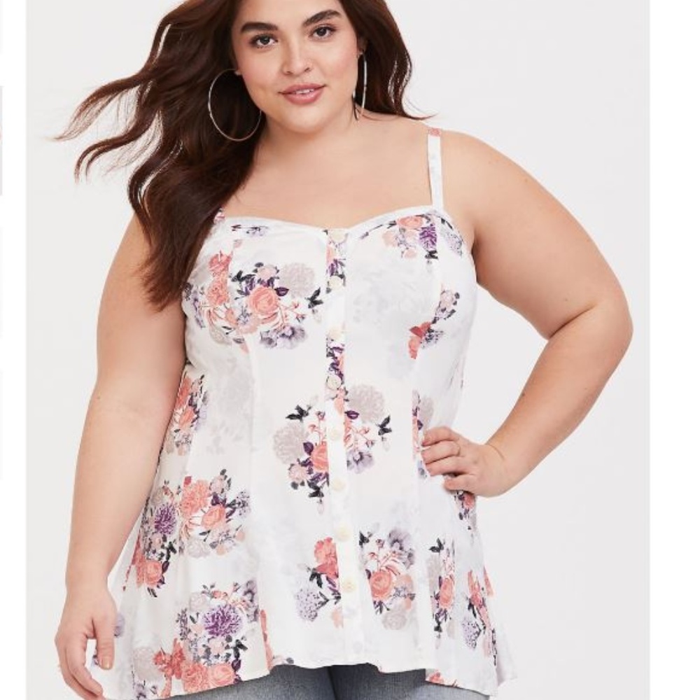 Ivory Floral Button Down Cami - image 2